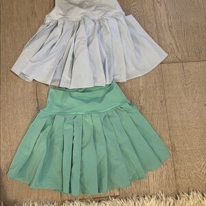 Women's High Waisted Tennis pickleball padel Skirts- 2 pairs pleated xs